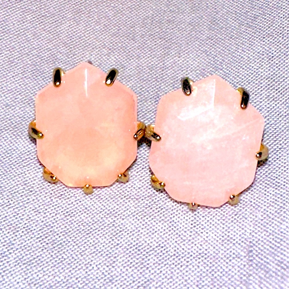 RETIRED STYLE + COLOR - Kendra Scott Morgan Stud Earrings Rose Quartz